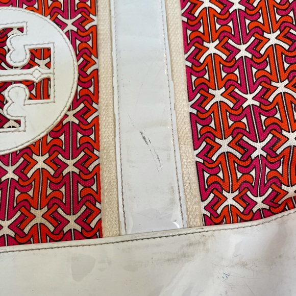 Tory Burch Pink Pattern Beach Tote Bag - Picture 5 of 6